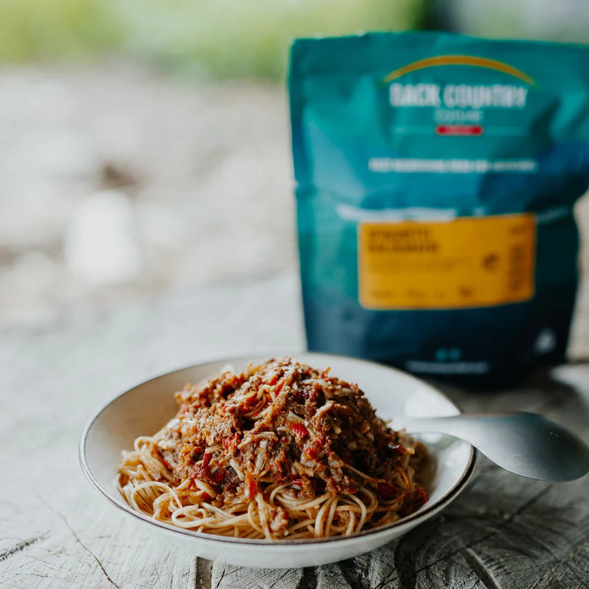 Back Country Cuisine - Spaghetti Bolognaise - - Mansfield Hunting & Fishing - Products to prepare for Corona Virus