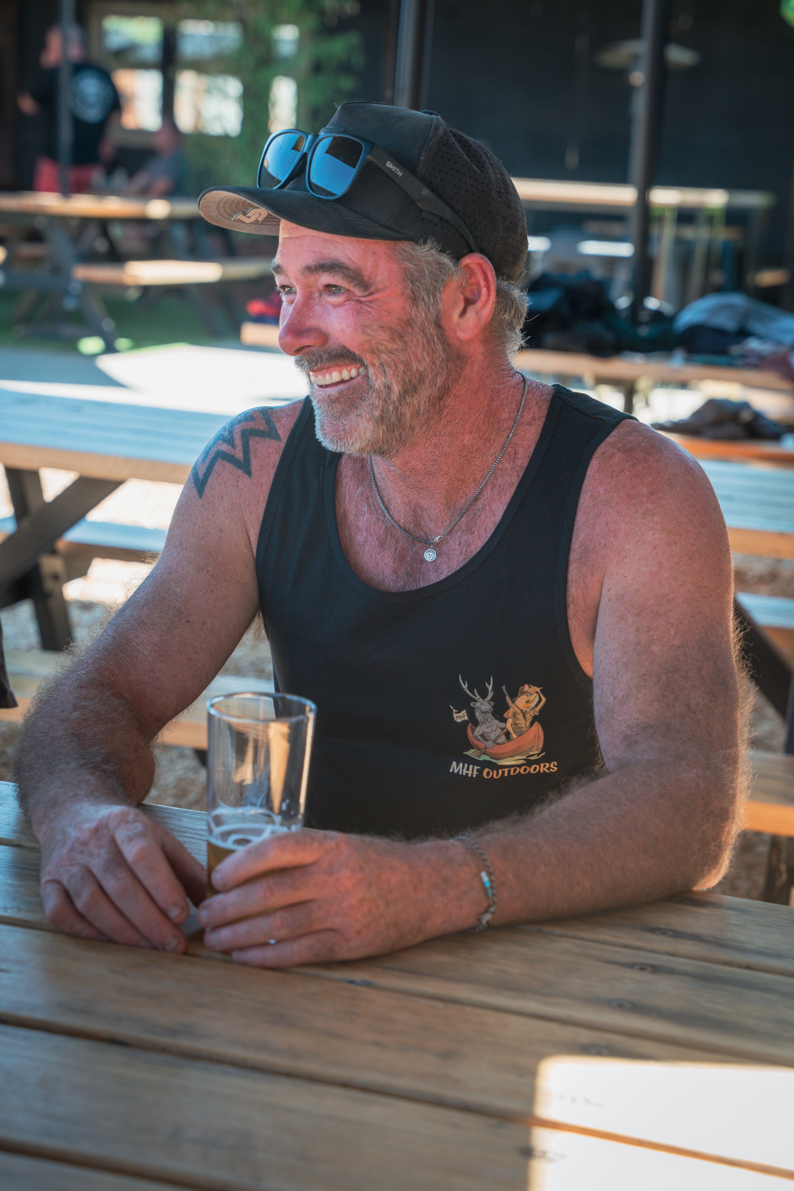 MHF Mens Wild Waters Lowdown Singlet - Black - - Mansfield Hunting & Fishing - Products to prepare for Corona Virus