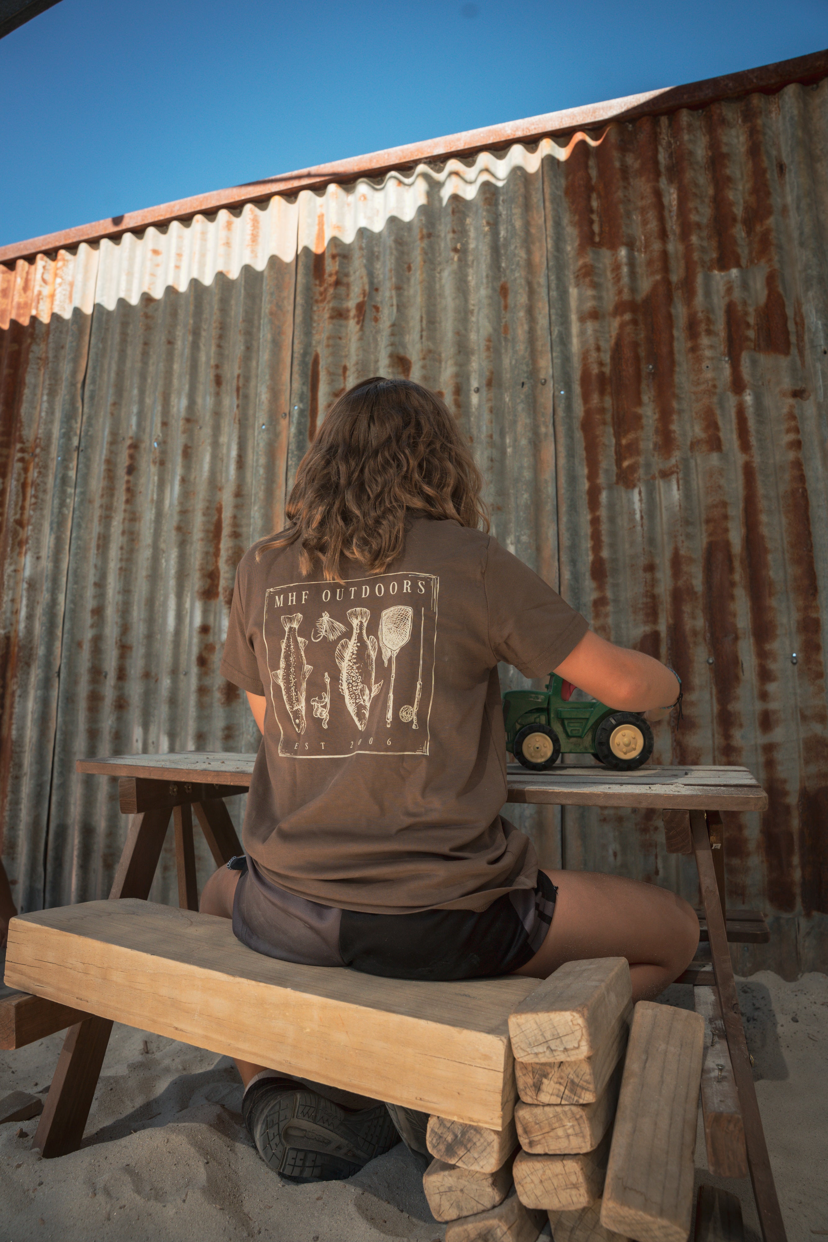 MHF Kids Freshwater Tee - Walnut - - Mansfield Hunting & Fishing - Products to prepare for Corona Virus