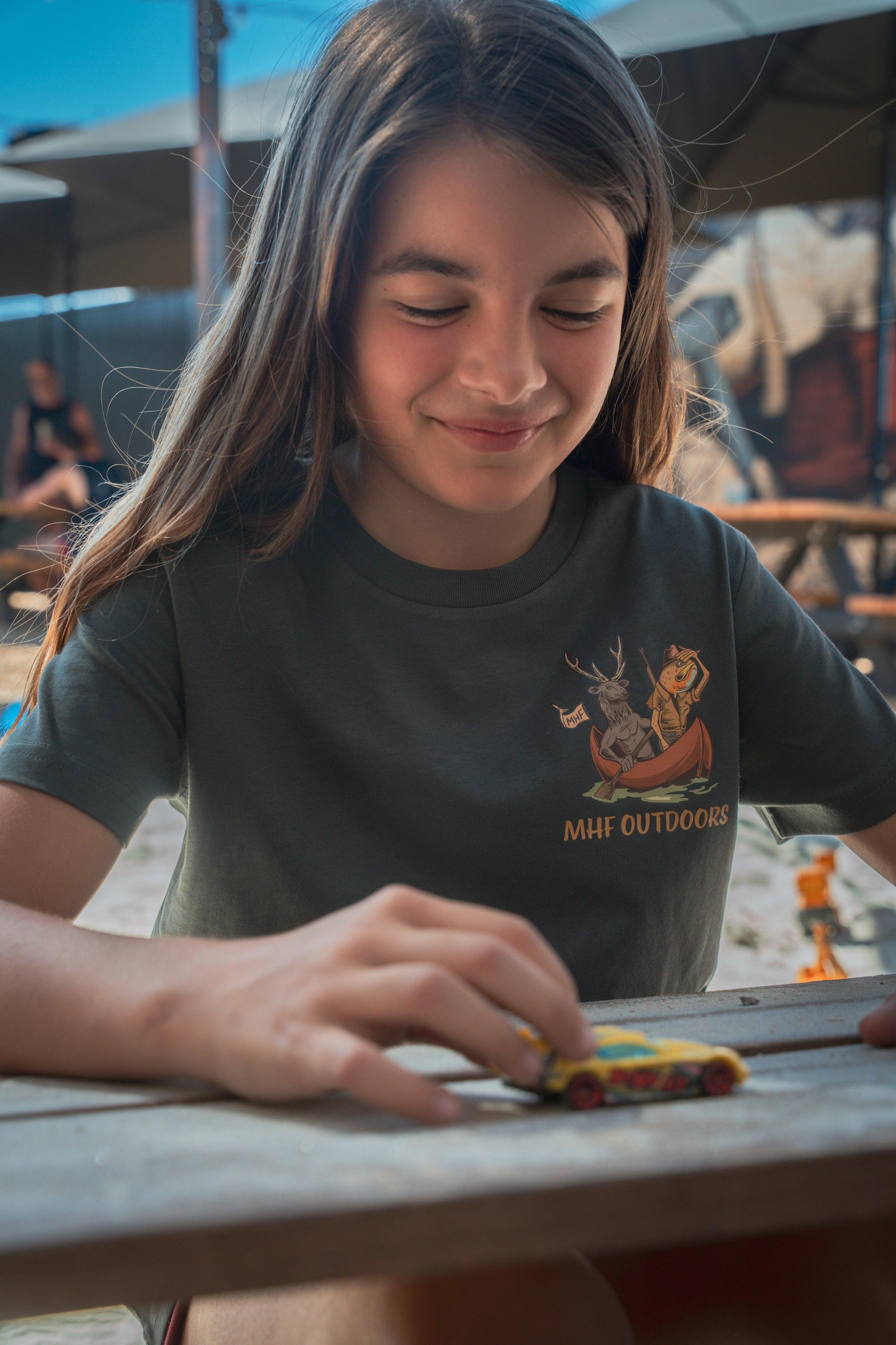 MHF Kids Wild Waters Tee - Charcoal - - Mansfield Hunting & Fishing - Products to prepare for Corona Virus