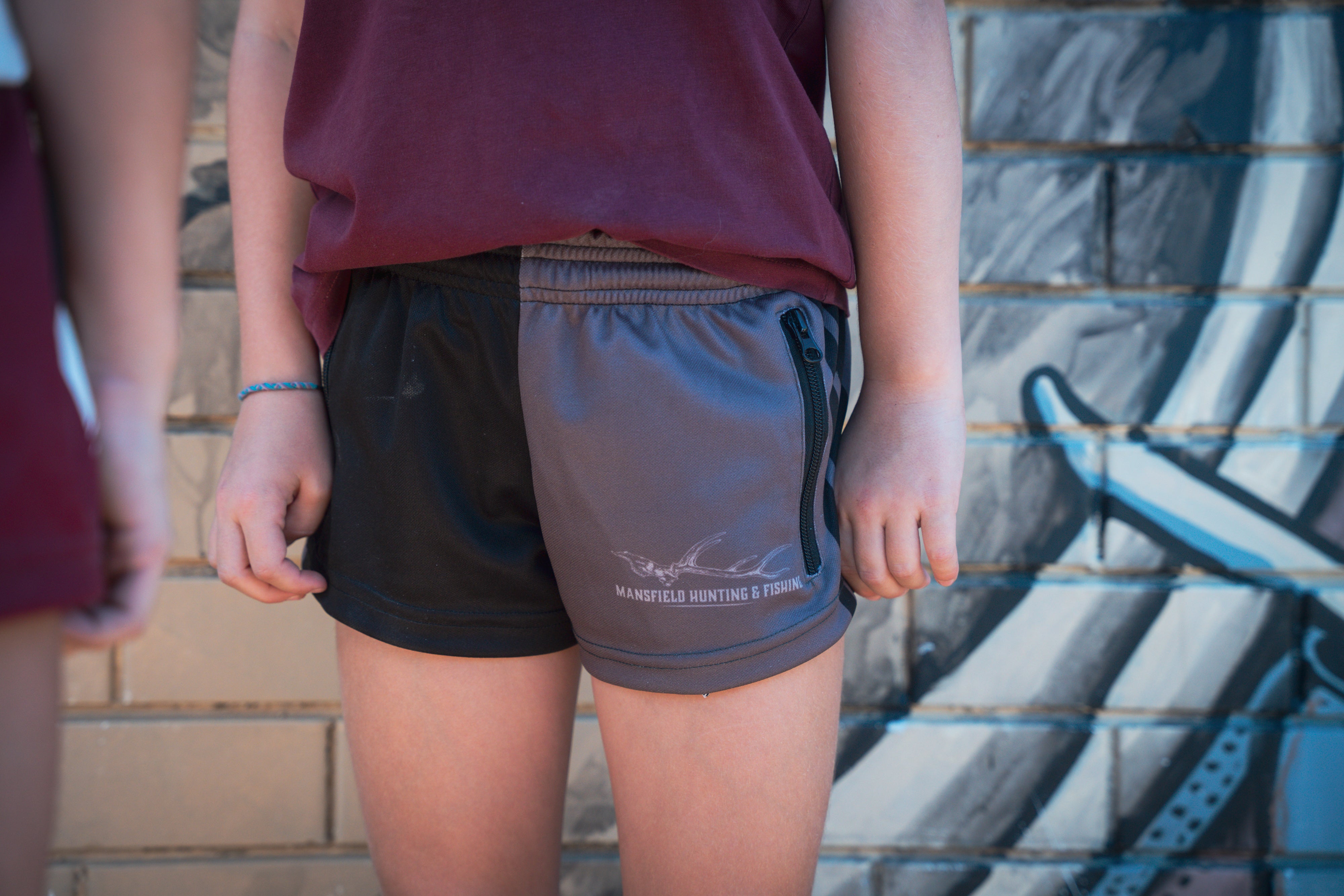 MHF Kids Euro Skull Footy Shorts - Side Zip Pockets - - Mansfield Hunting & Fishing - Products to prepare for Corona Virus