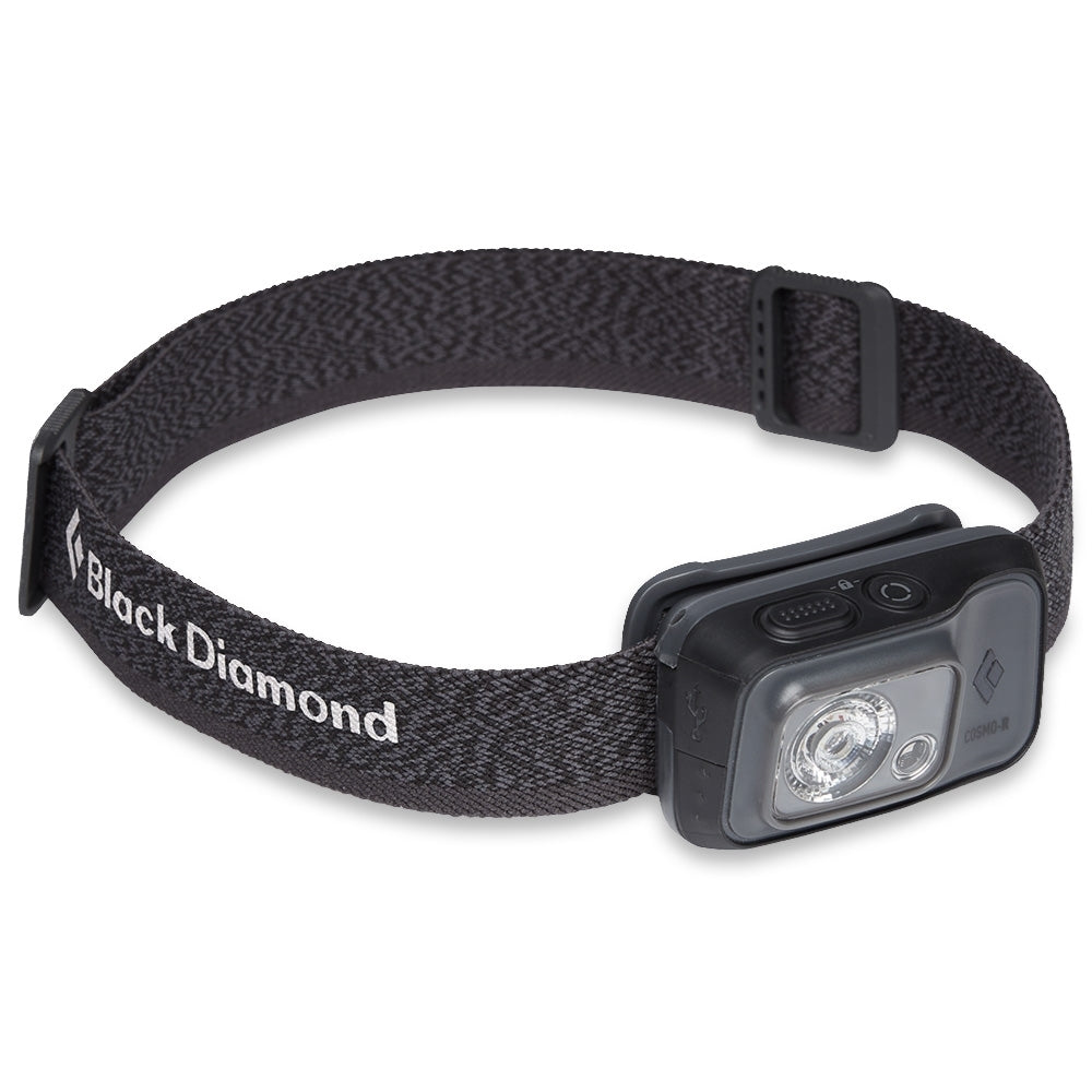 Black Diamond Cosmo R 350 Lumens Rechargeable Headtorch - GRAPHITE - Mansfield Hunting & Fishing - Products to prepare for Corona Virus
