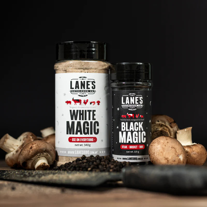 Lanes BBQ Comp Range Seasoning- White Magic 330g - - Mansfield Hunting & Fishing - Products to prepare for Corona Virus