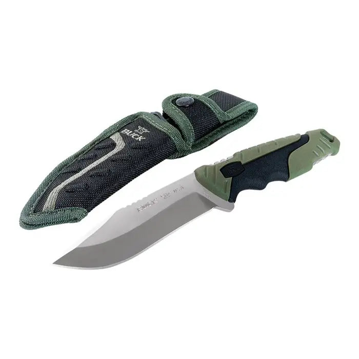 Buck Pursuit LG Fixed Grn Mold Hdl -  - Mansfield Hunting & Fishing - Products to prepare for Corona Virus