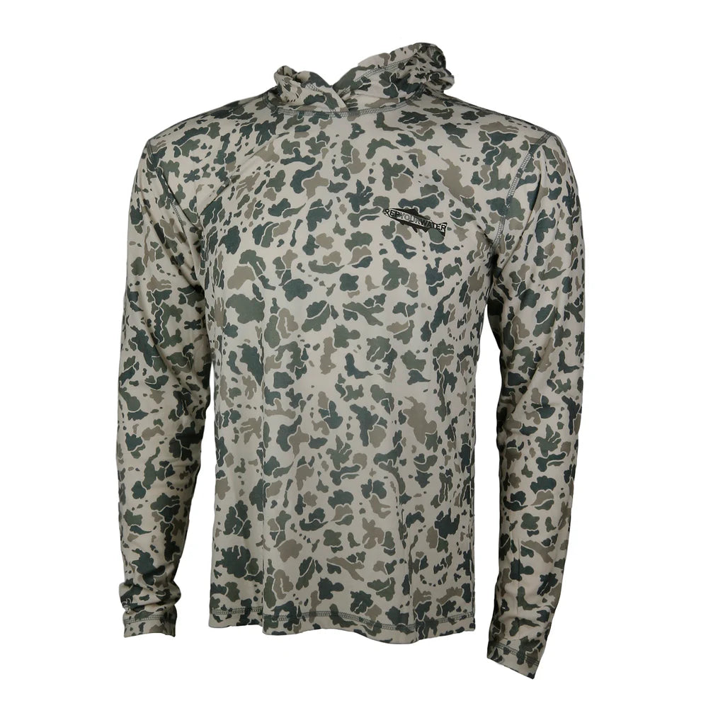 Retro Camo Merino Blend Sun Hoody - - Mansfield Hunting & Fishing - Products to prepare for Corona Virus