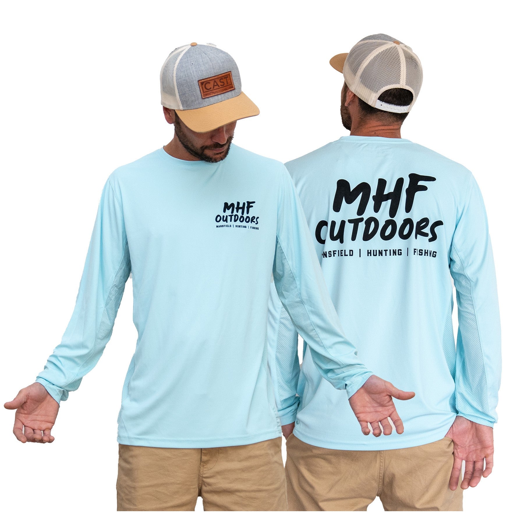 MHF x Cast Revive UPF50+ Lightweight Performance Fishing Jersey - S / AQUA - Mansfield Hunting & Fishing - Products to prepare for Corona Virus
