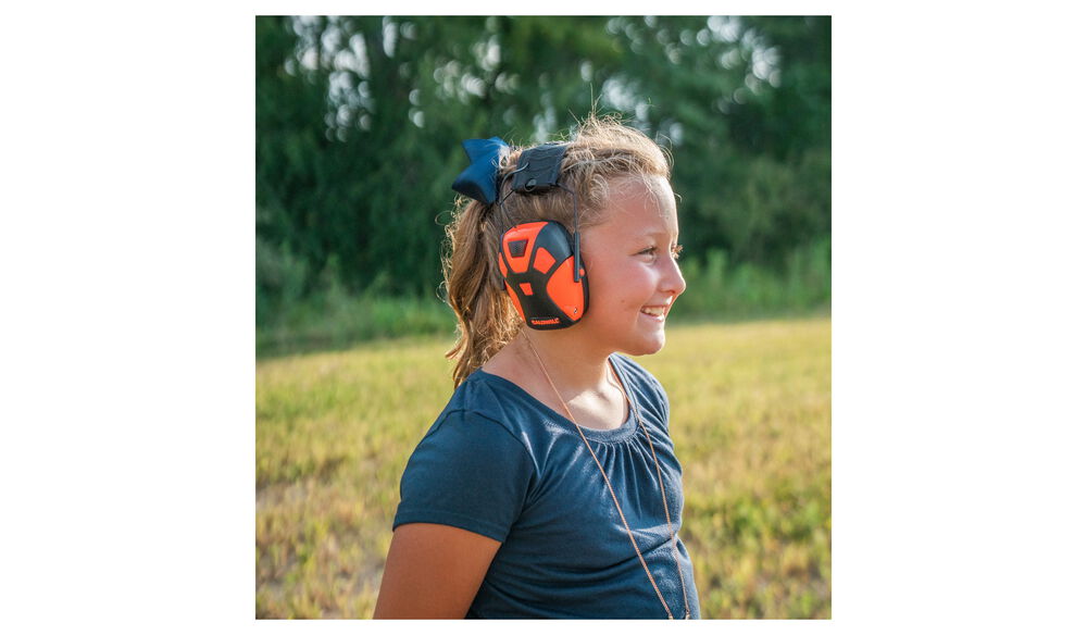 Caldwell Emax Pro Youth Electronic Ear Muffs Hot Coral - - Mansfield Hunting & Fishing - Products to prepare for Corona Virus