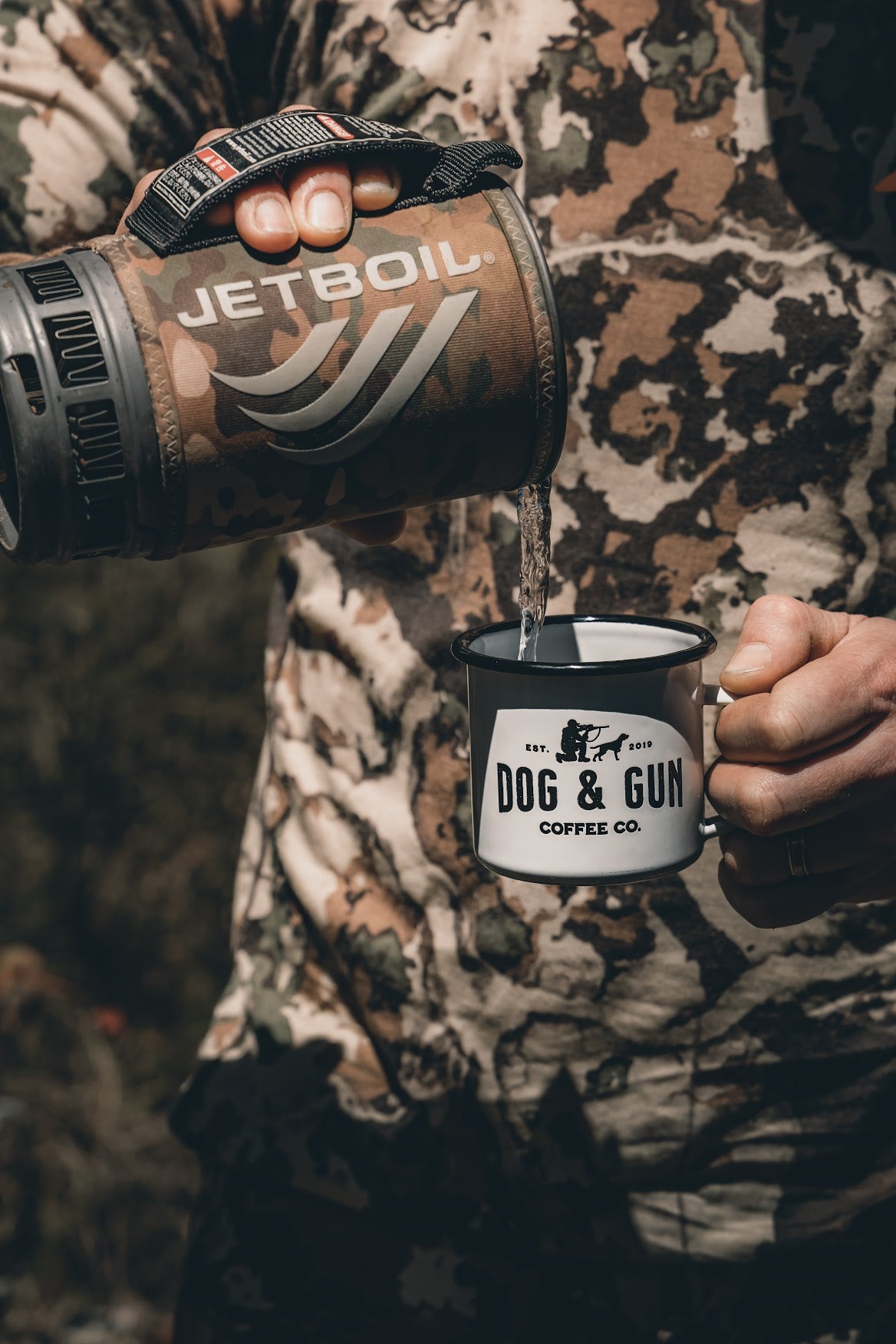 Dog & Gun Enamel Mug White - - Mansfield Hunting & Fishing - Products to prepare for Corona Virus
