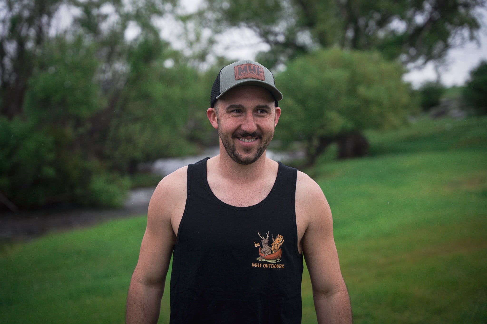 MHF Mens Wild Waters Lowdown Singlet - Black - - Mansfield Hunting & Fishing - Products to prepare for Corona Virus