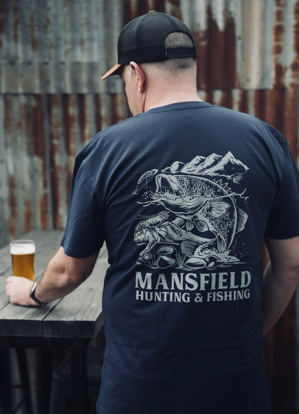 MHF Eildon Cod Tee - Midnight Blue - - Mansfield Hunting & Fishing - Products to prepare for Corona Virus