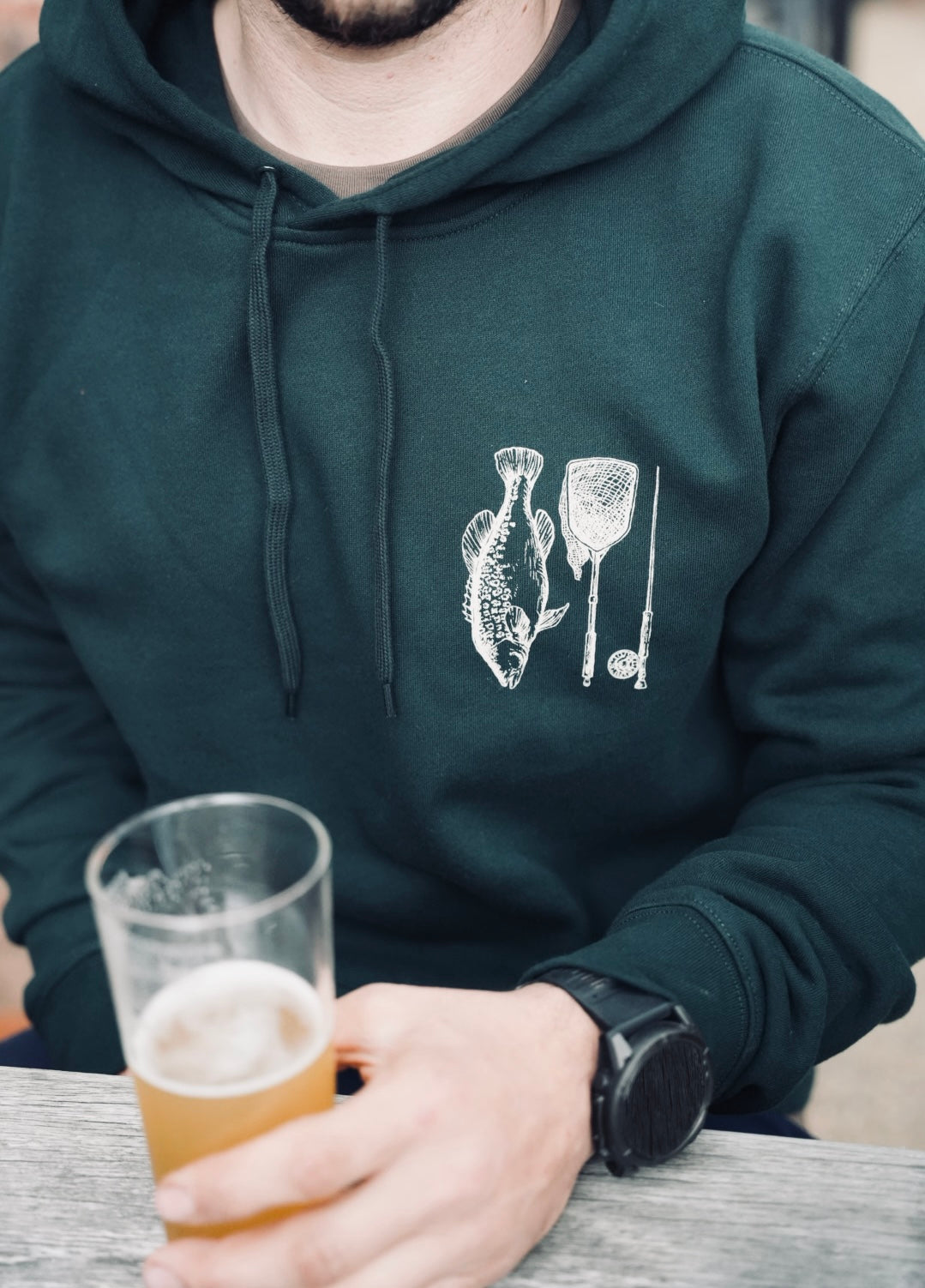 MHF Freshwater Hoodie - Pine Green - XS / PINE GREEN - Mansfield Hunting & Fishing - Products to prepare for Corona Virus
