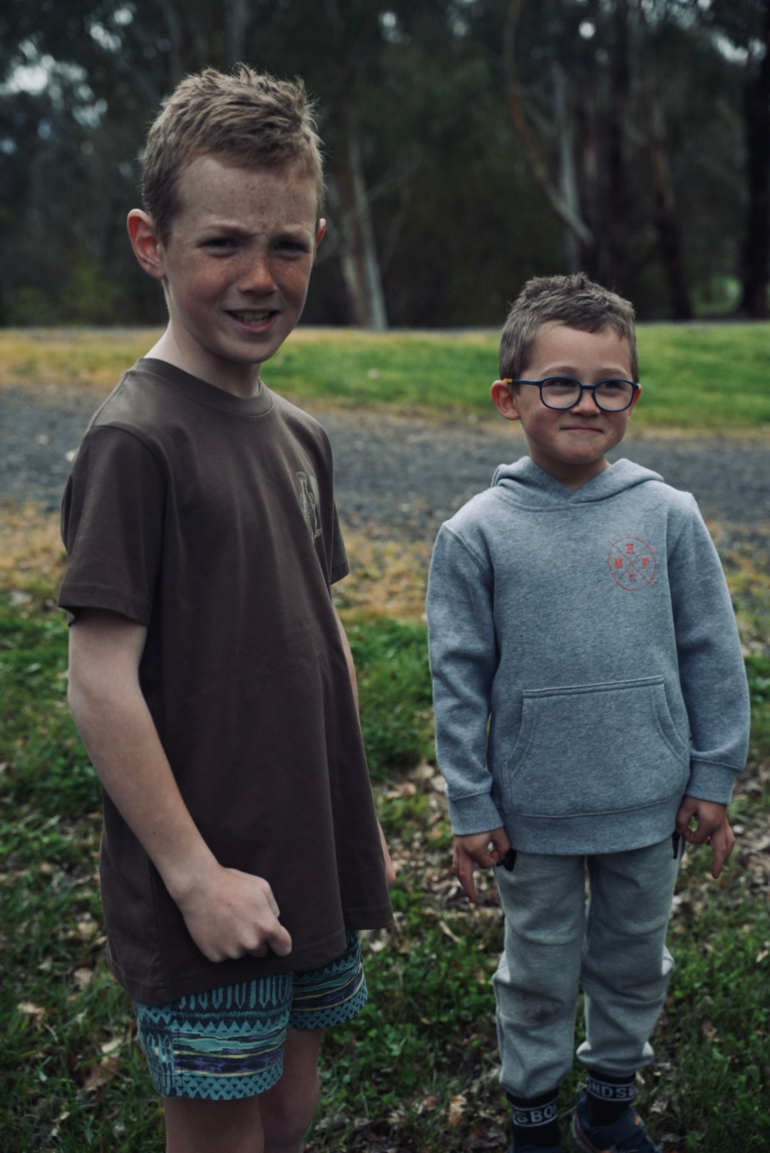 MHF Kids Lifestyle Hoodie - Grey Marle/Orange - 2 / GREY MARLE/ORANGE - Mansfield Hunting & Fishing - Products to prepare for Corona Virus