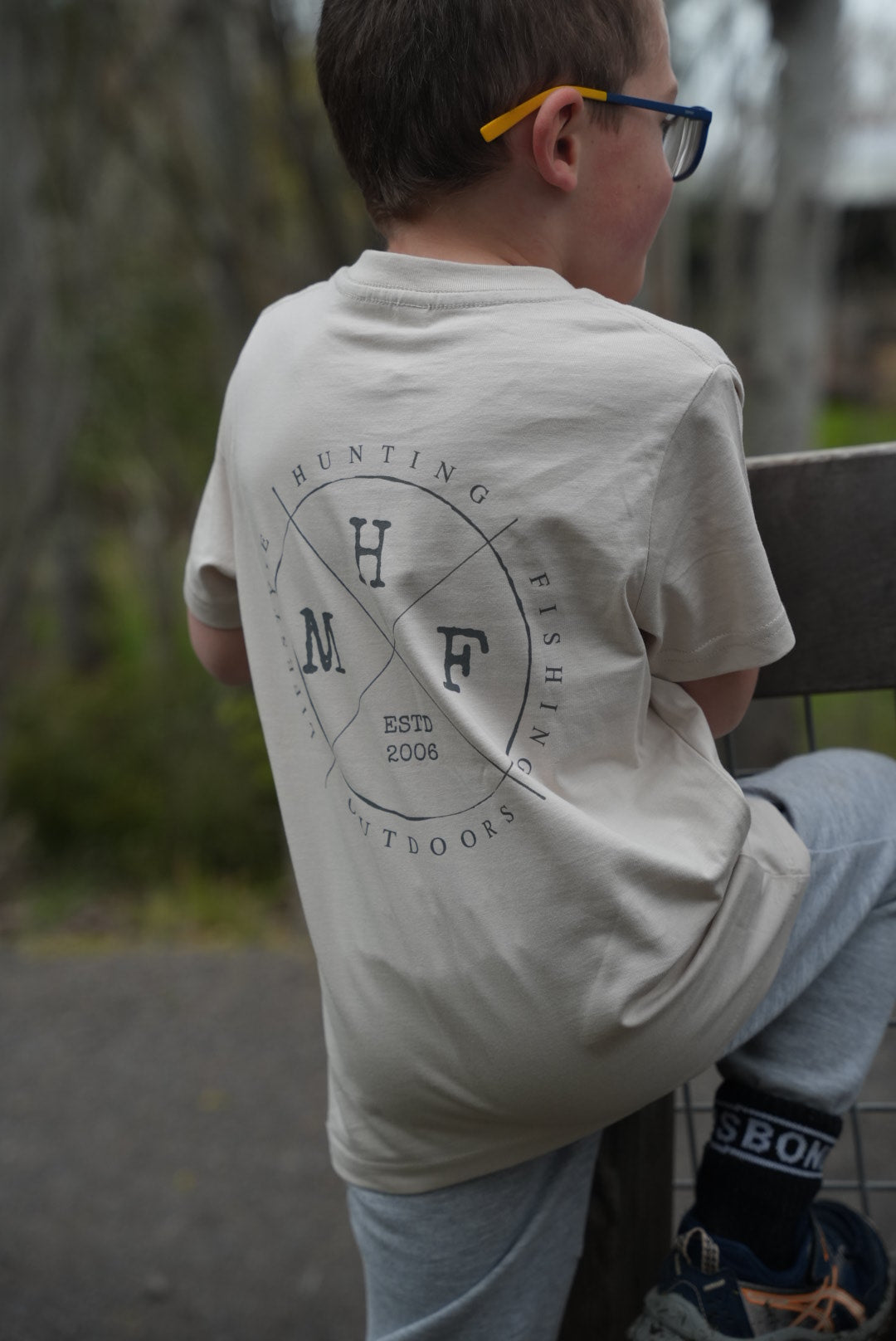 MHF Kids Lifestyle Tee - Bone - - Mansfield Hunting & Fishing - Products to prepare for Corona Virus