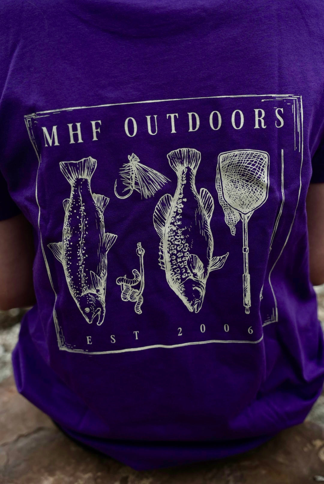 MHF Kids Freshwater Tee - Purple - 2 / PURPLE - Mansfield Hunting & Fishing - Products to prepare for Corona Virus