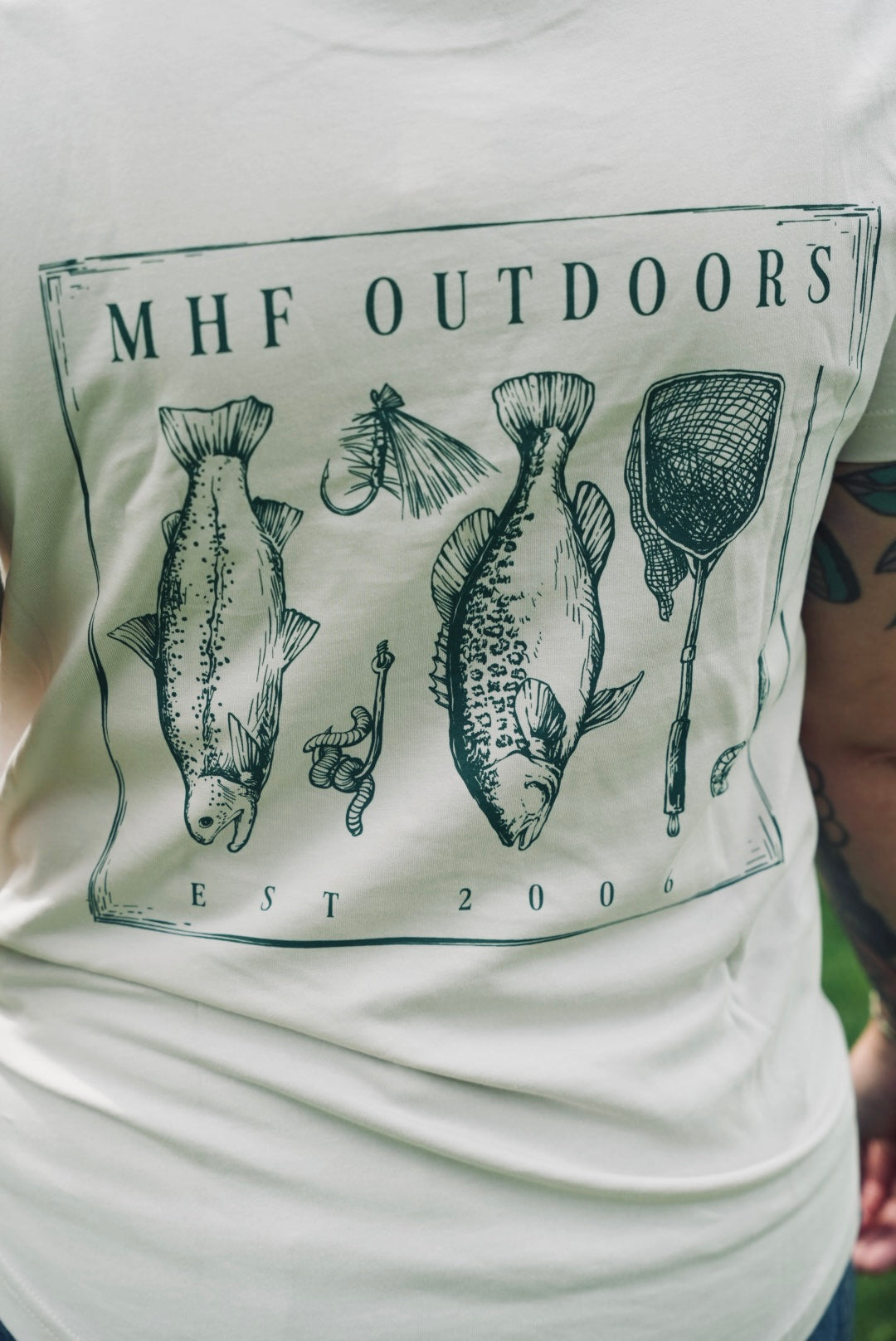 MHF Womens Freshwater Curve Tee - Bone - - Mansfield Hunting & Fishing - Products to prepare for Corona Virus