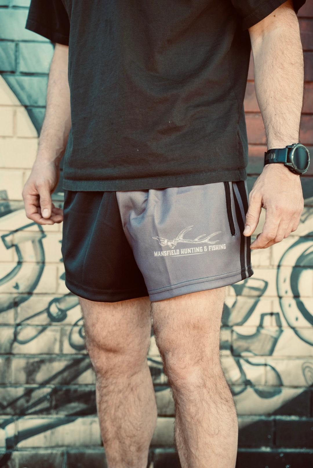 MHF Euro Skull Footy Shorts - Side Zip Pockets - - Mansfield Hunting & Fishing - Products to prepare for Corona Virus