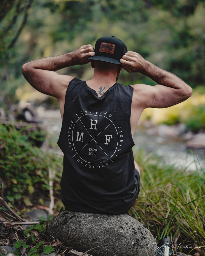 MHF Mens Lifestyle Singlet - Coal -  - Mansfield Hunting & Fishing - Products to prepare for Corona Virus