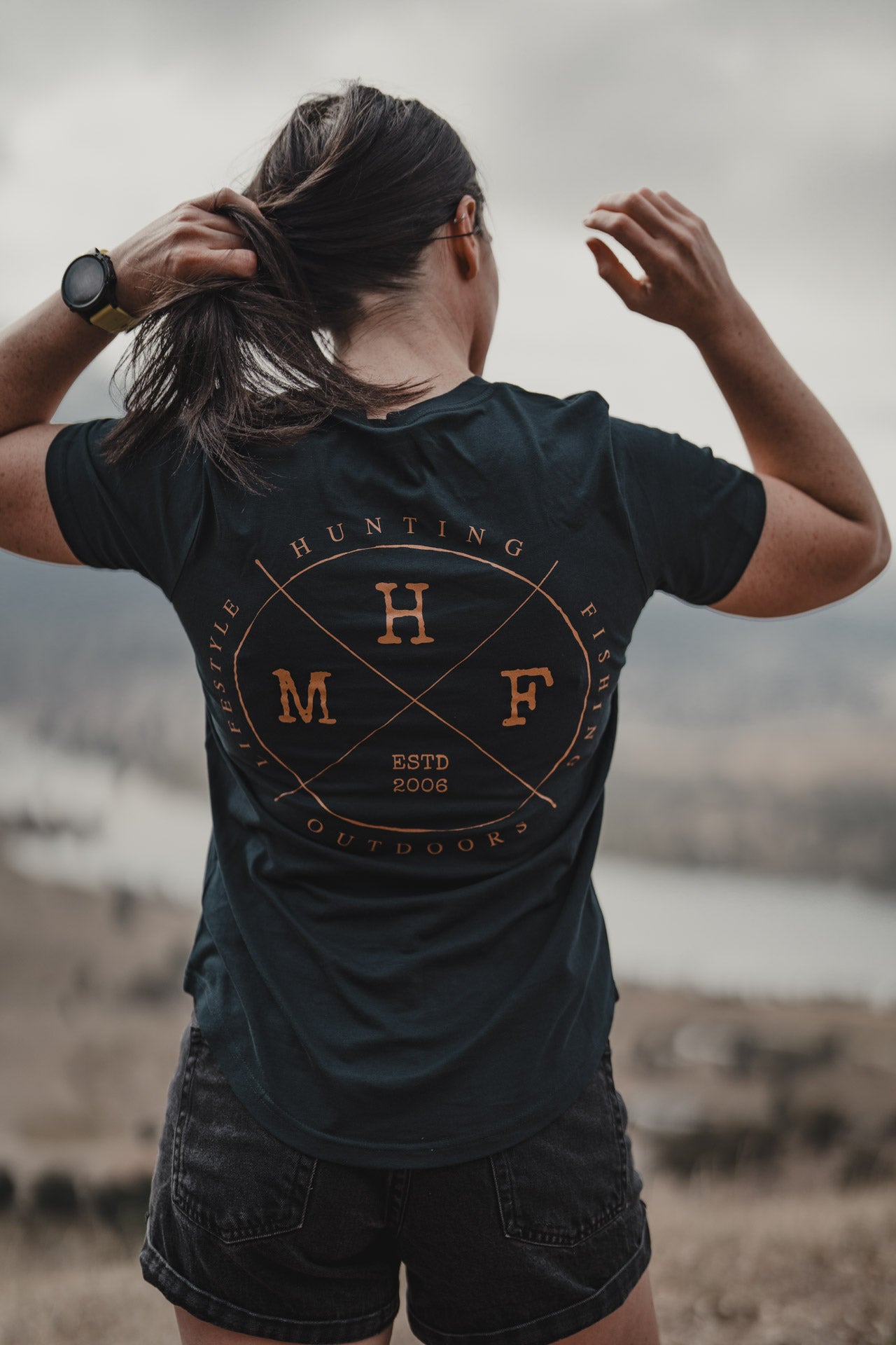 MHF Womens Lifestyle Drop Tee - Navy -  - Mansfield Hunting & Fishing - Products to prepare for Corona Virus