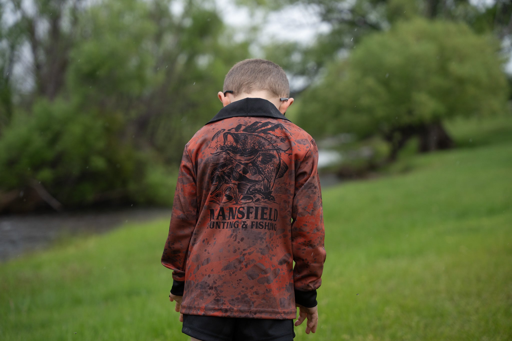 MHF Kids Cod Fishing Shirt - UV50 - Orange - - Mansfield Hunting & Fishing - Products to prepare for Corona Virus