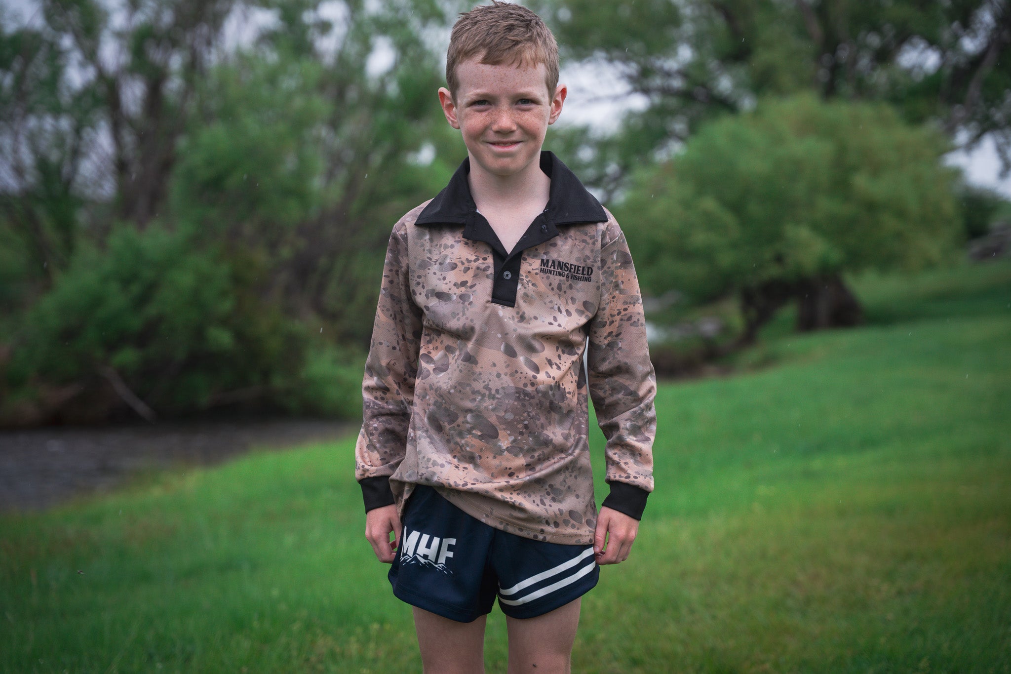MHF Kids Mountain Footy Shorts - Side Zip Pockets - - Mansfield Hunting & Fishing - Products to prepare for Corona Virus