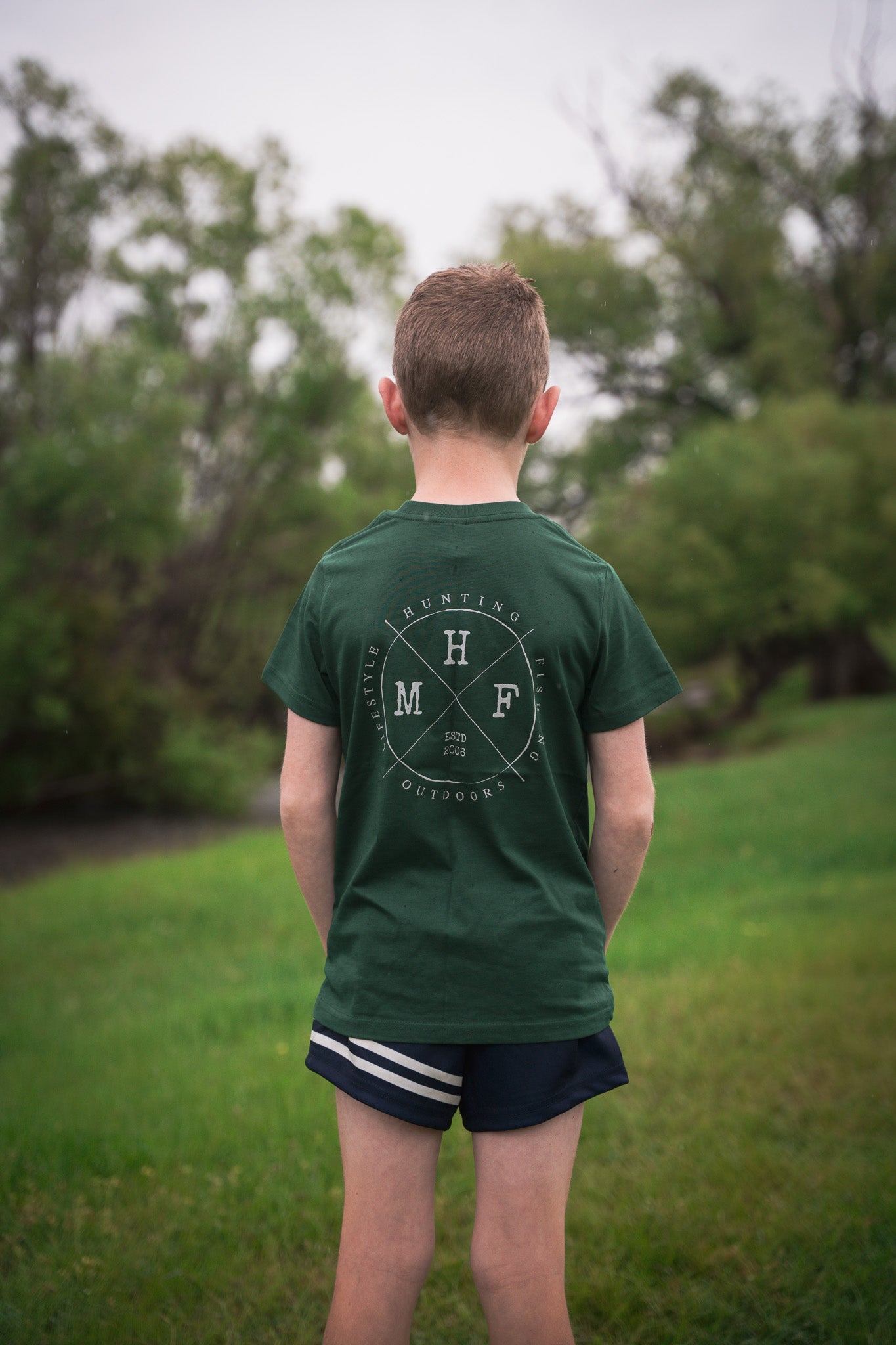 MHF Kids Lifestyle T-Shirt - Forest Green - - Mansfield Hunting & Fishing - Products to prepare for Corona Virus