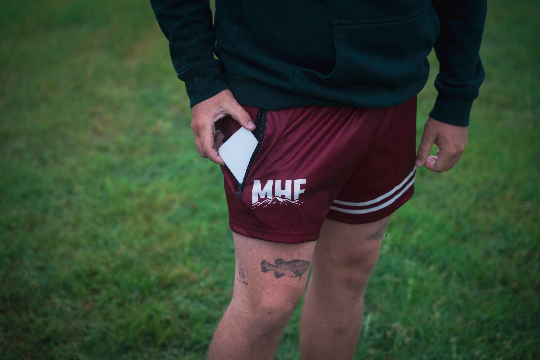MHF Mountain Footy Shorts - Side Zip Pockets - - Mansfield Hunting & Fishing - Products to prepare for Corona Virus