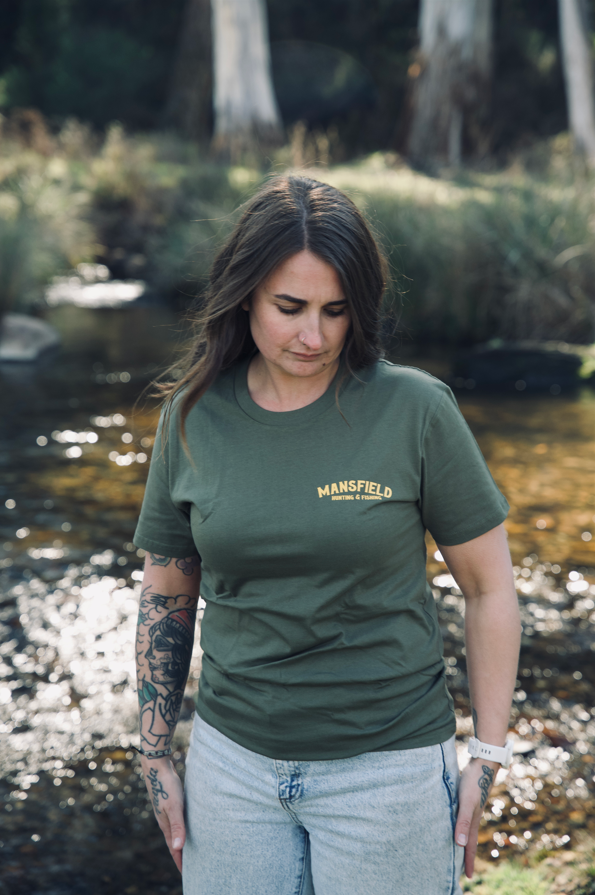MHF Duck Dog T-Shirt - Limited Edition - Army Green - - Mansfield Hunting & Fishing - Products to prepare for Corona Virus