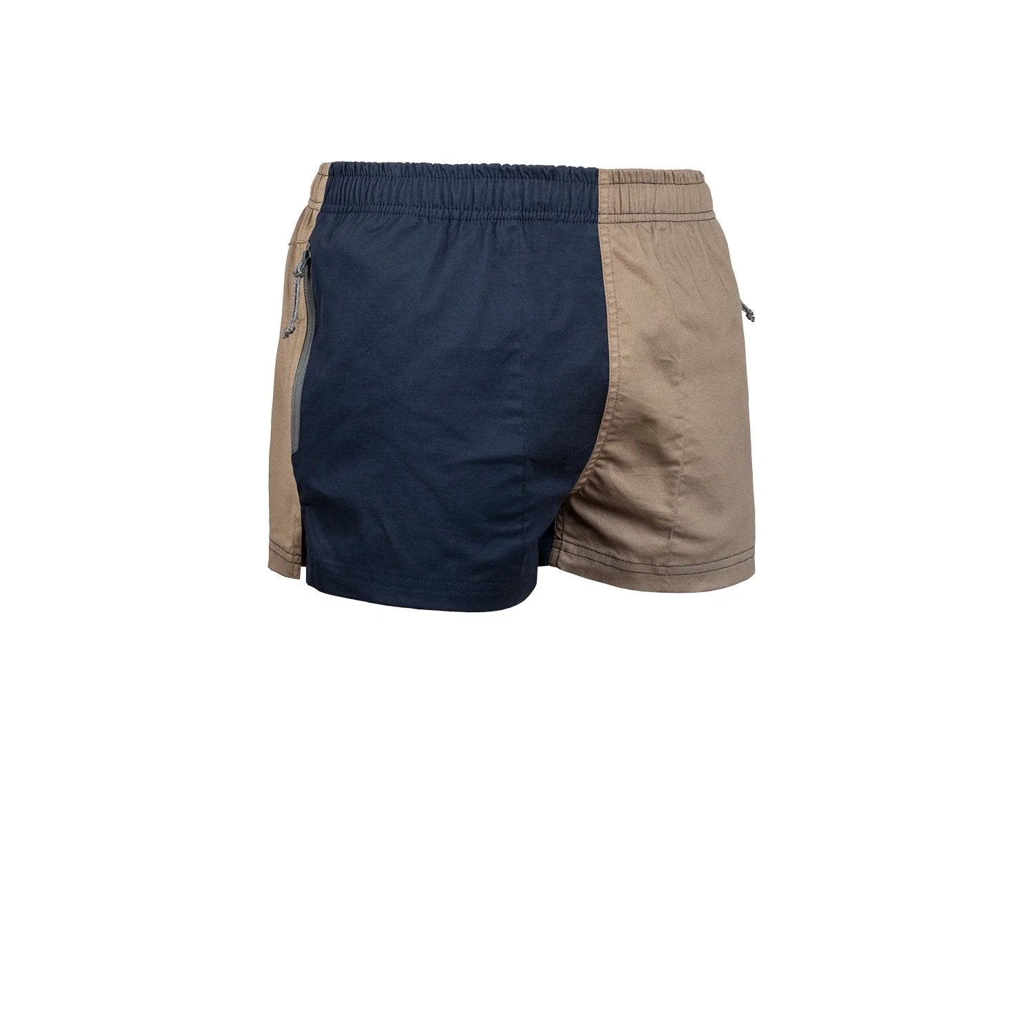 Hunters Element Dobson Stubbies Shorts- Navy/Tan