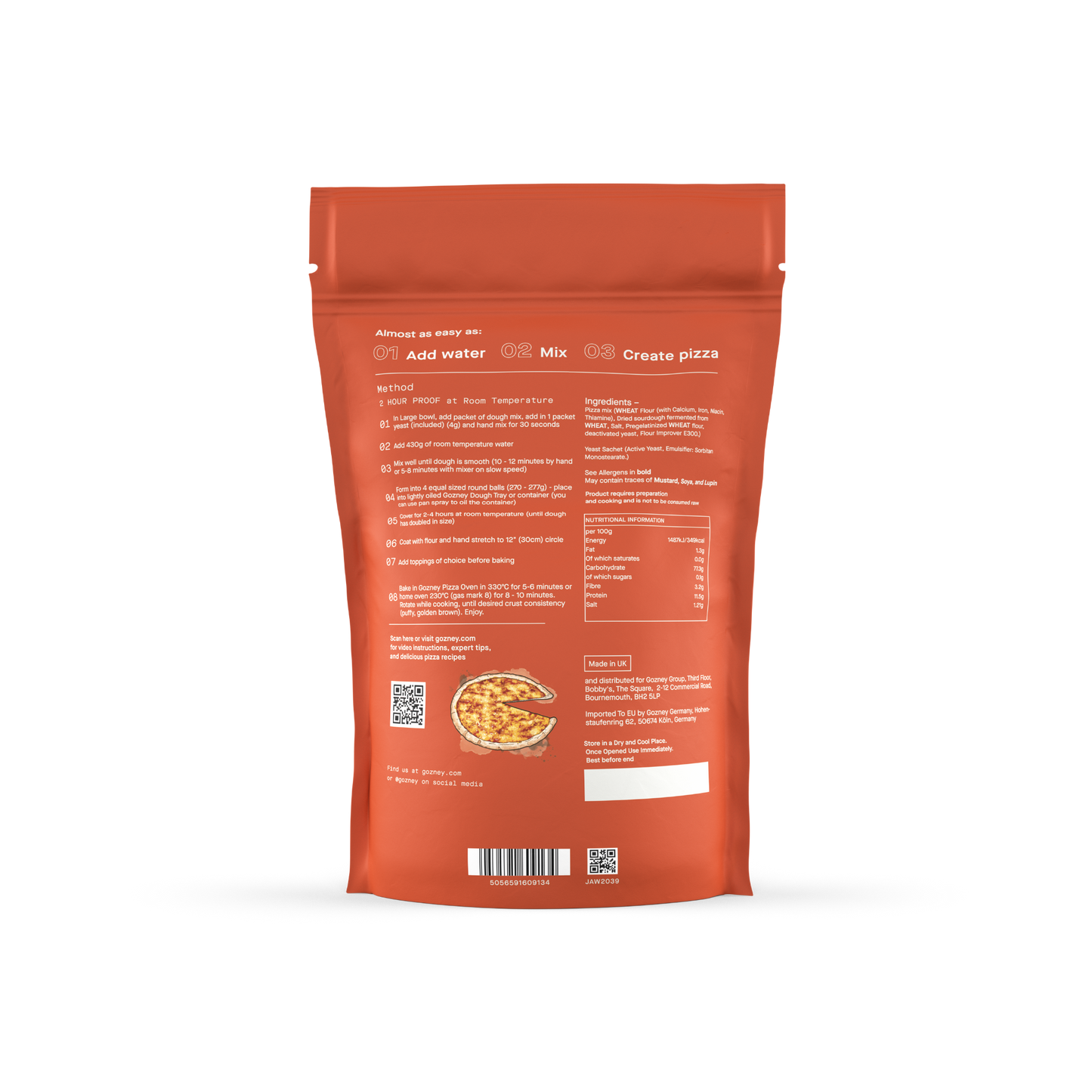 Gozney Classic Pizza Dough Mix - - Mansfield Hunting & Fishing - Products to prepare for Corona Virus