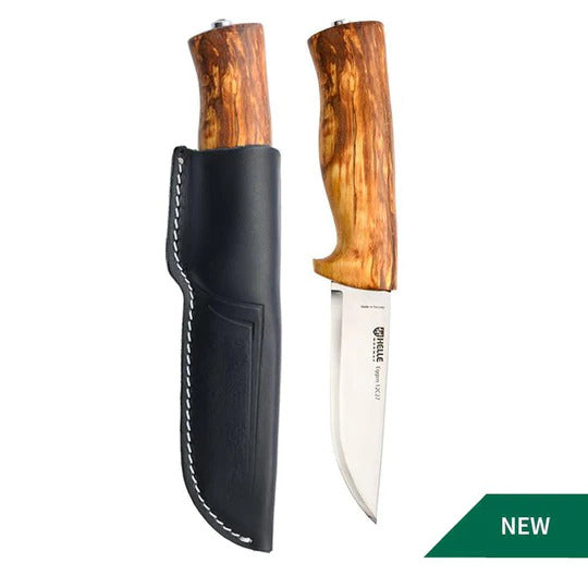 Helle 1075 Eggen 101mm Drop Point 12c27 SS Steel Knife (Curly Birch Handle) -  - Mansfield Hunting & Fishing - Products to prepare for Corona Virus