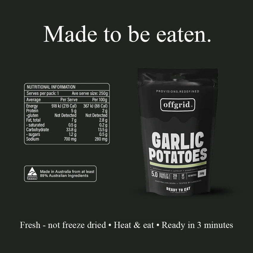 Offgrid Provisions Garlic Potatoes - 250g - - Mansfield Hunting & Fishing - Products to prepare for Corona Virus