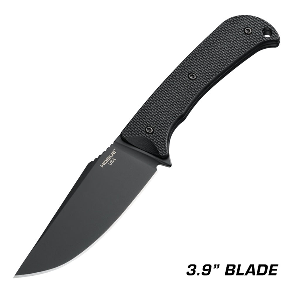 Hugue Extrak XL Fixed Clip Point Knife - 3.9" Blade - - Mansfield Hunting & Fishing - Products to prepare for Corona Virus
