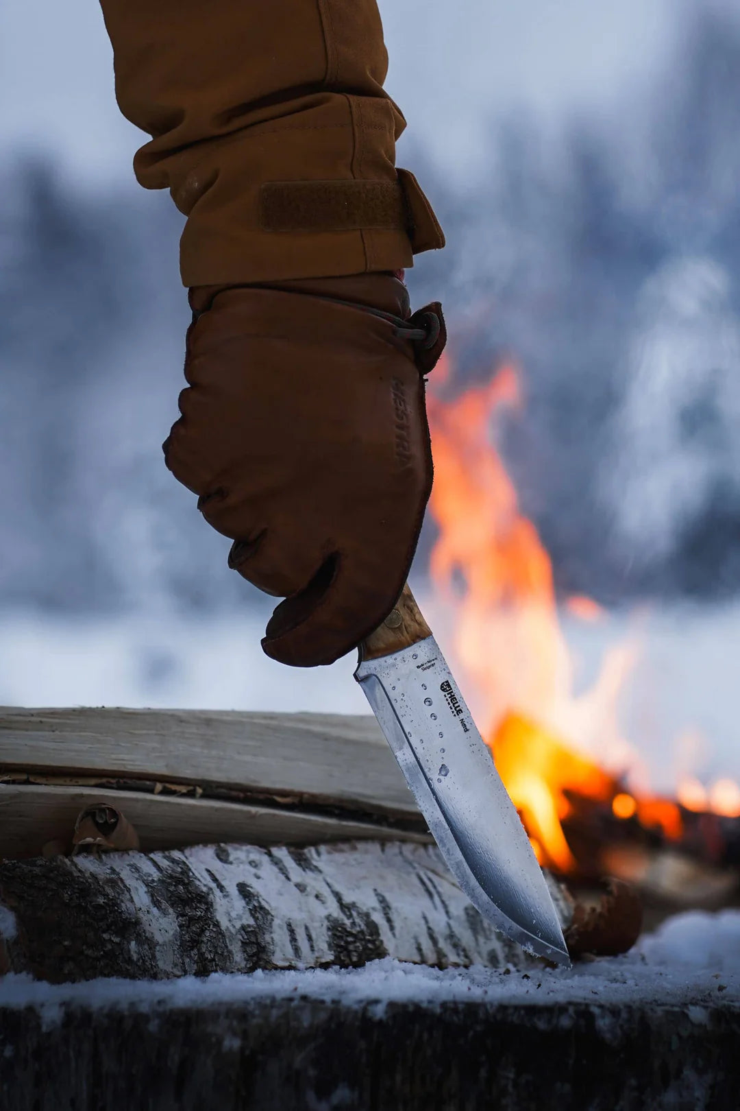 Helle Nord Sleipner - (Curly Birch Handle w/ Vulcanized Fibres) - - Mansfield Hunting & Fishing - Products to prepare for Corona Virus