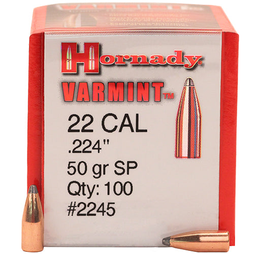 Hornady .224 22 Cal 50gr SP Projectiles - 100pk -  - Mansfield Hunting & Fishing - Products to prepare for Corona Virus