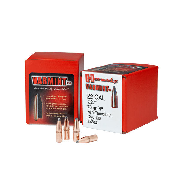 Hornady .22 cal 55gr SP SX Projectiles -  - Mansfield Hunting & Fishing - Products to prepare for Corona Virus