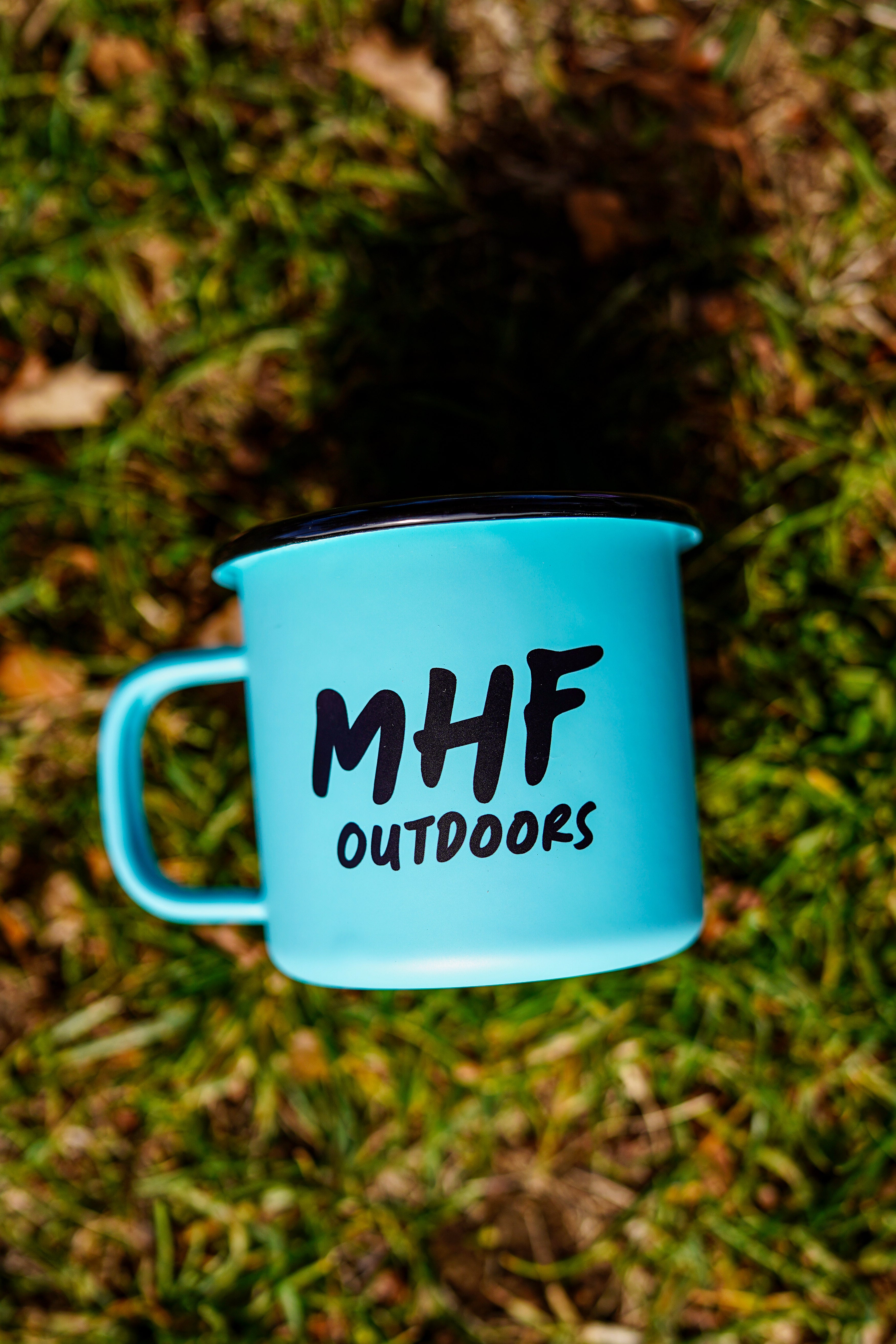 MHF Outdoors Enamel Camp Mug - BABY BLUE - Mansfield Hunting & Fishing - Products to prepare for Corona Virus