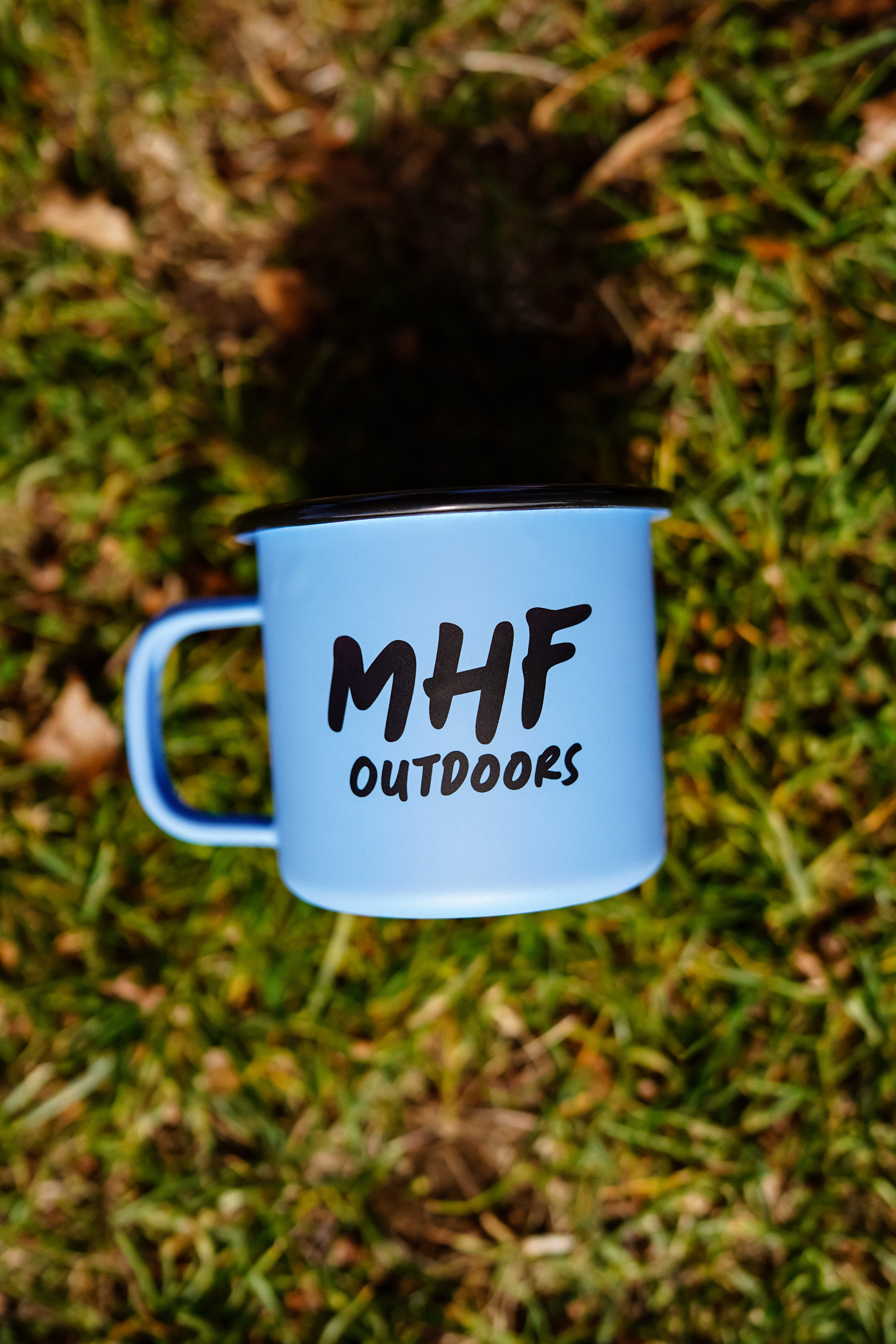 MHF Outdoors Enamel Camp Mug - DARK BLUE - Mansfield Hunting & Fishing - Products to prepare for Corona Virus
