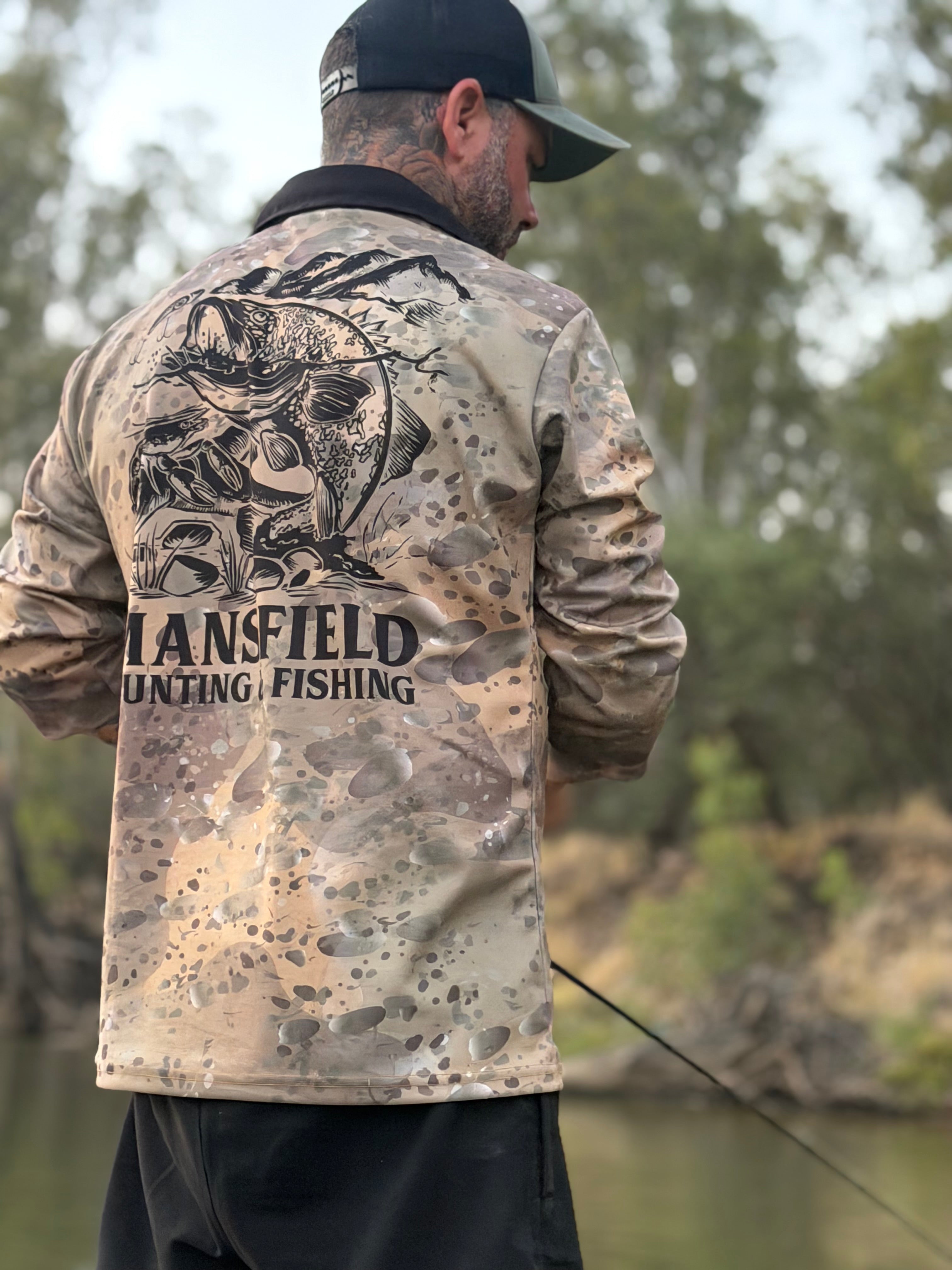 MHF Adults Cod Fishing Shirt UV 50+ - Tan - - Mansfield Hunting & Fishing - Products to prepare for Corona Virus