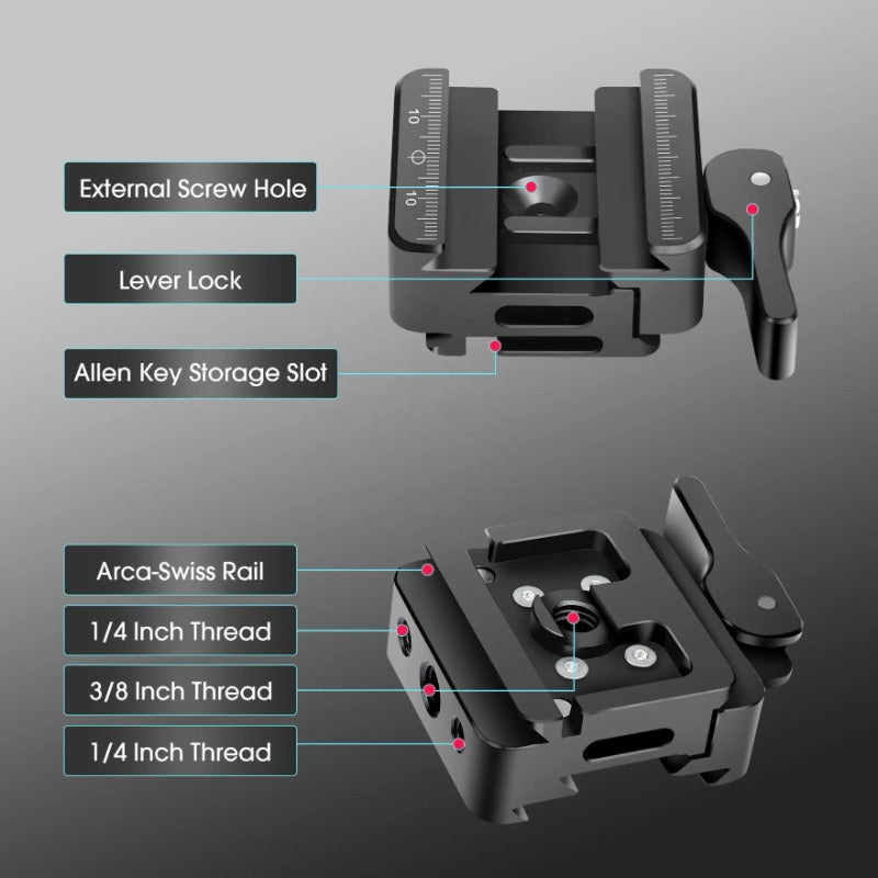 Smart Rest Picatinny + Arca Adapter All In One Clamp - - Mansfield Hunting & Fishing - Products to prepare for Corona Virus