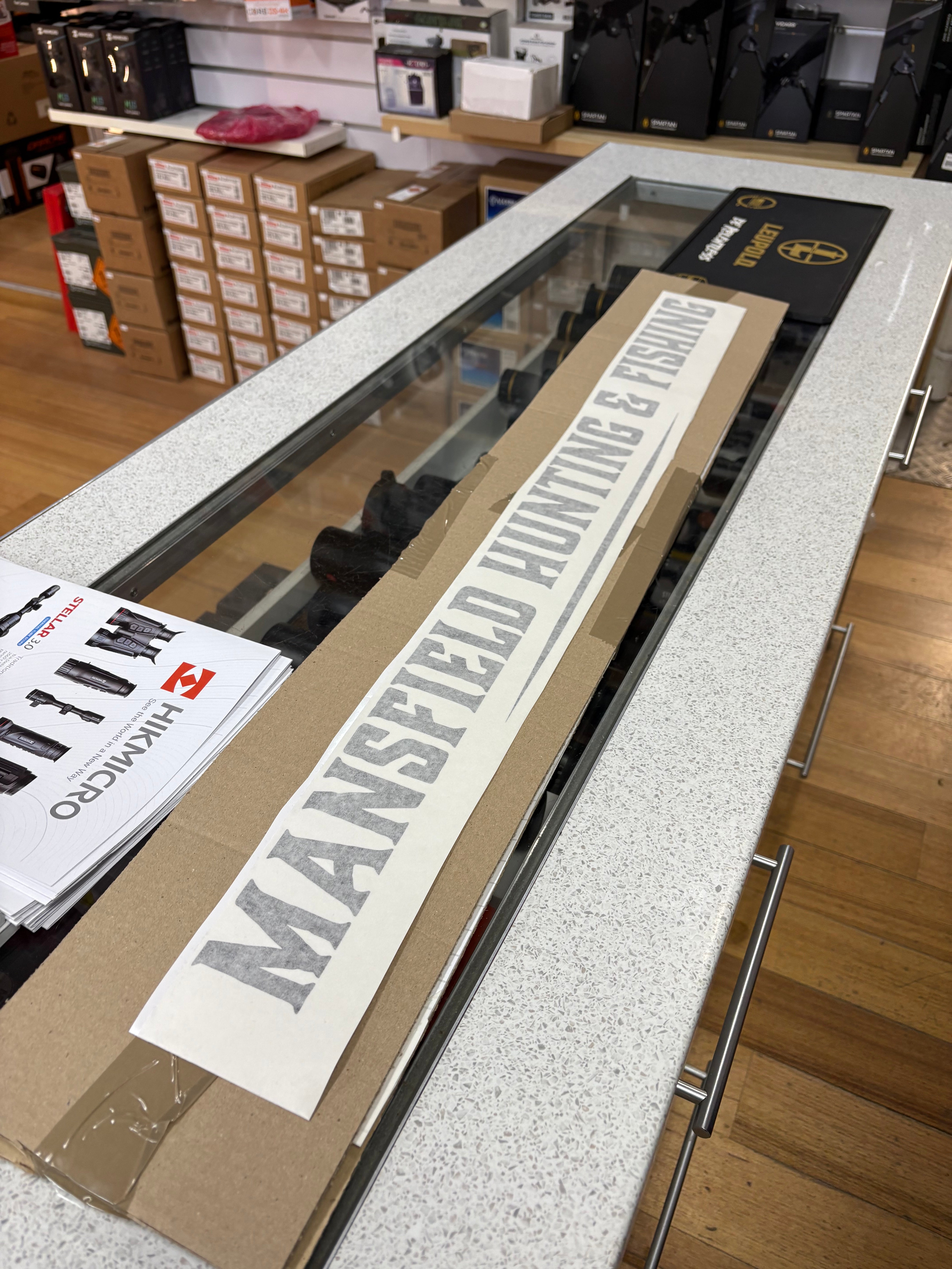 MHF Windscreen Stickers 900x83.5cm - BLACK - Mansfield Hunting & Fishing - Products to prepare for Corona Virus