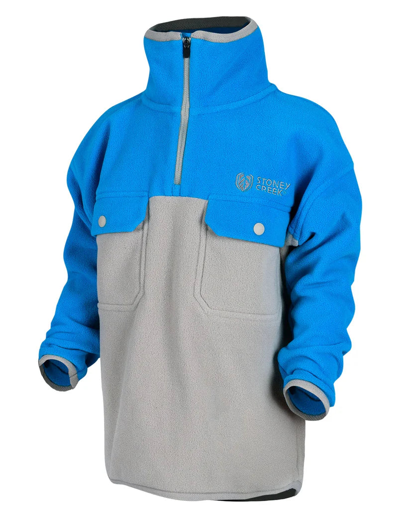 Stoney Creek Kid's Performance Plus Pullover - 2 / Blue/Fint Grey - Mansfield Hunting & Fishing - Products to prepare for Corona Virus