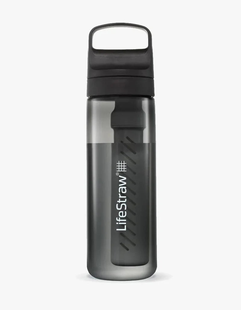 LifeStraw Go 2.0 Water Filter Bottle 650ml Nordic Noir - - Mansfield Hunting & Fishing - Products to prepare for Corona Virus