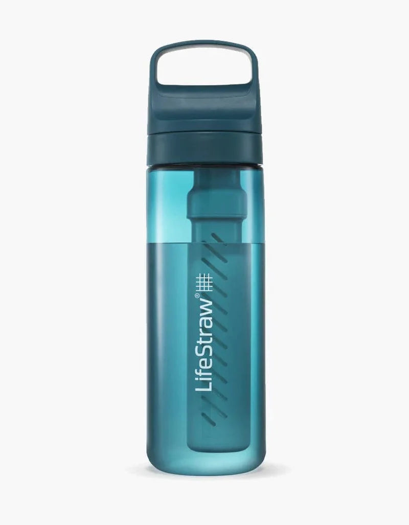 LifeStraw Go 2.0 Water Filter Bottle 650ml Laguna Teal - - Mansfield Hunting & Fishing - Products to prepare for Corona Virus