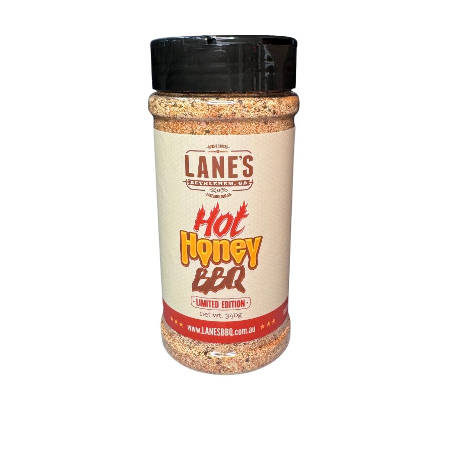 Lanes BBQ HOT Honey BBQ Rub - 340g Limited Edition - - Mansfield Hunting & Fishing - Products to prepare for Corona Virus