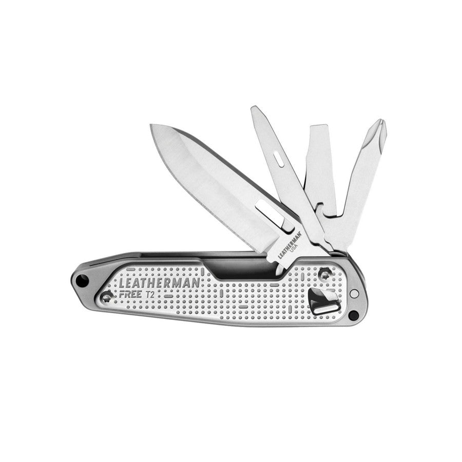 Leatherman Free T2 Compact Multi Tool Knife - Silver - - Mansfield Hunting & Fishing - Products to prepare for Corona Virus