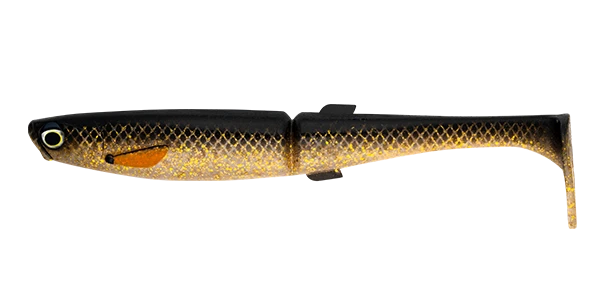 Daiwa Bait Junkie 8.5" Mega Minnow - BLACK AND GOLD - Mansfield Hunting & Fishing - Products to prepare for Corona Virus