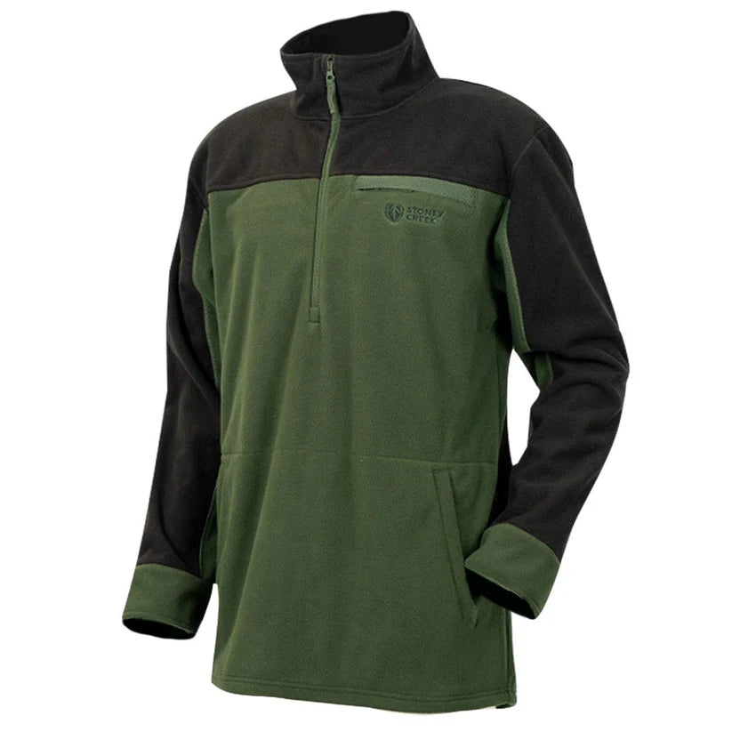 Stoney Creek Mens M2 Quarter Zip Top - S / BAYLEAF/BLACK - Mansfield Hunting & Fishing - Products to prepare for Corona Virus
