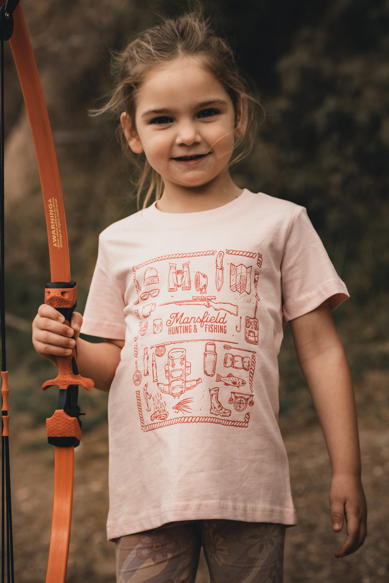 MHF Kids Rope Tee - 2 / PINK - Mansfield Hunting & Fishing - Products to prepare for Corona Virus