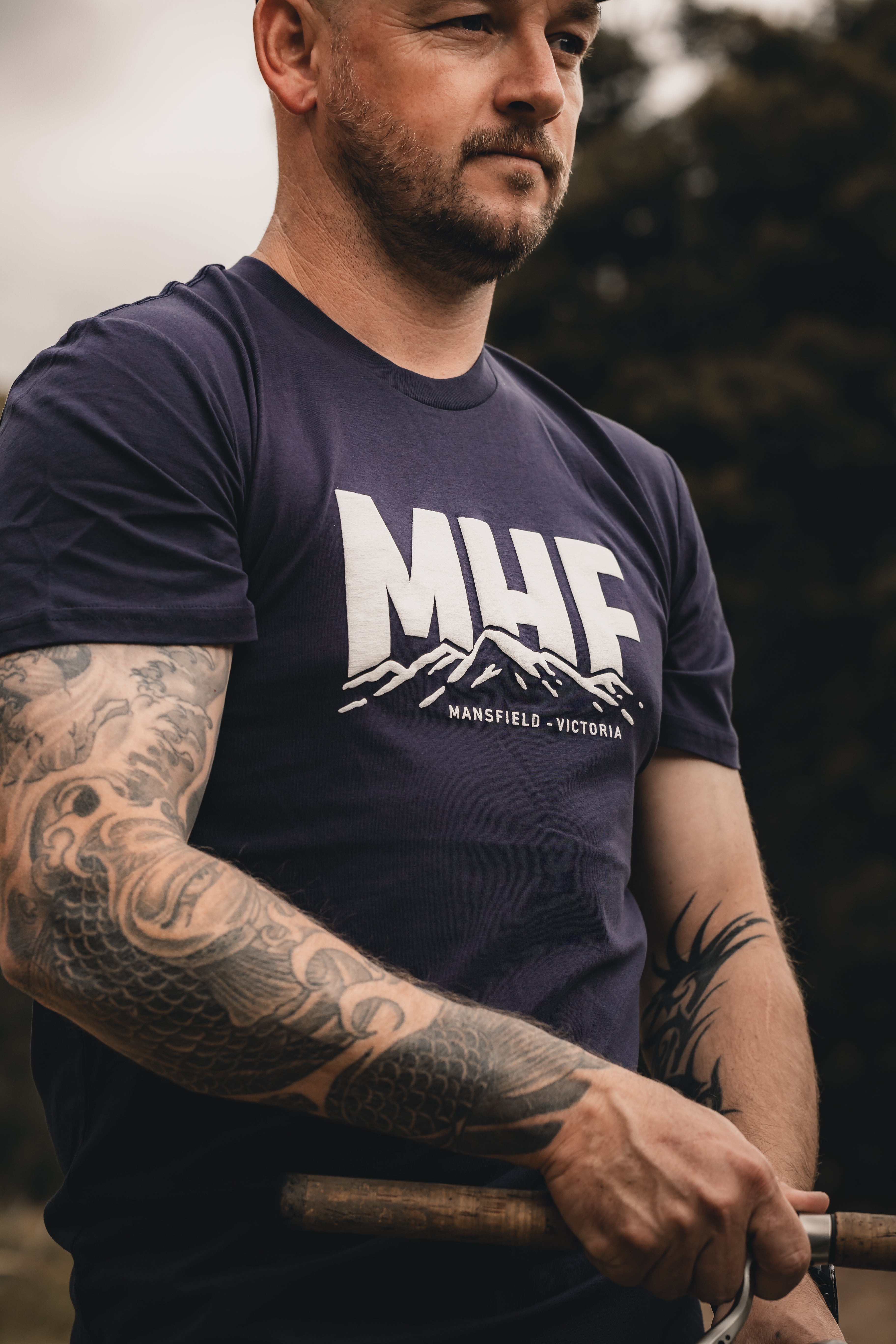 MHF Mens Mountain Tee - Midnight Blue - XS / Midnight Blue - Mansfield Hunting & Fishing - Products to prepare for Corona Virus