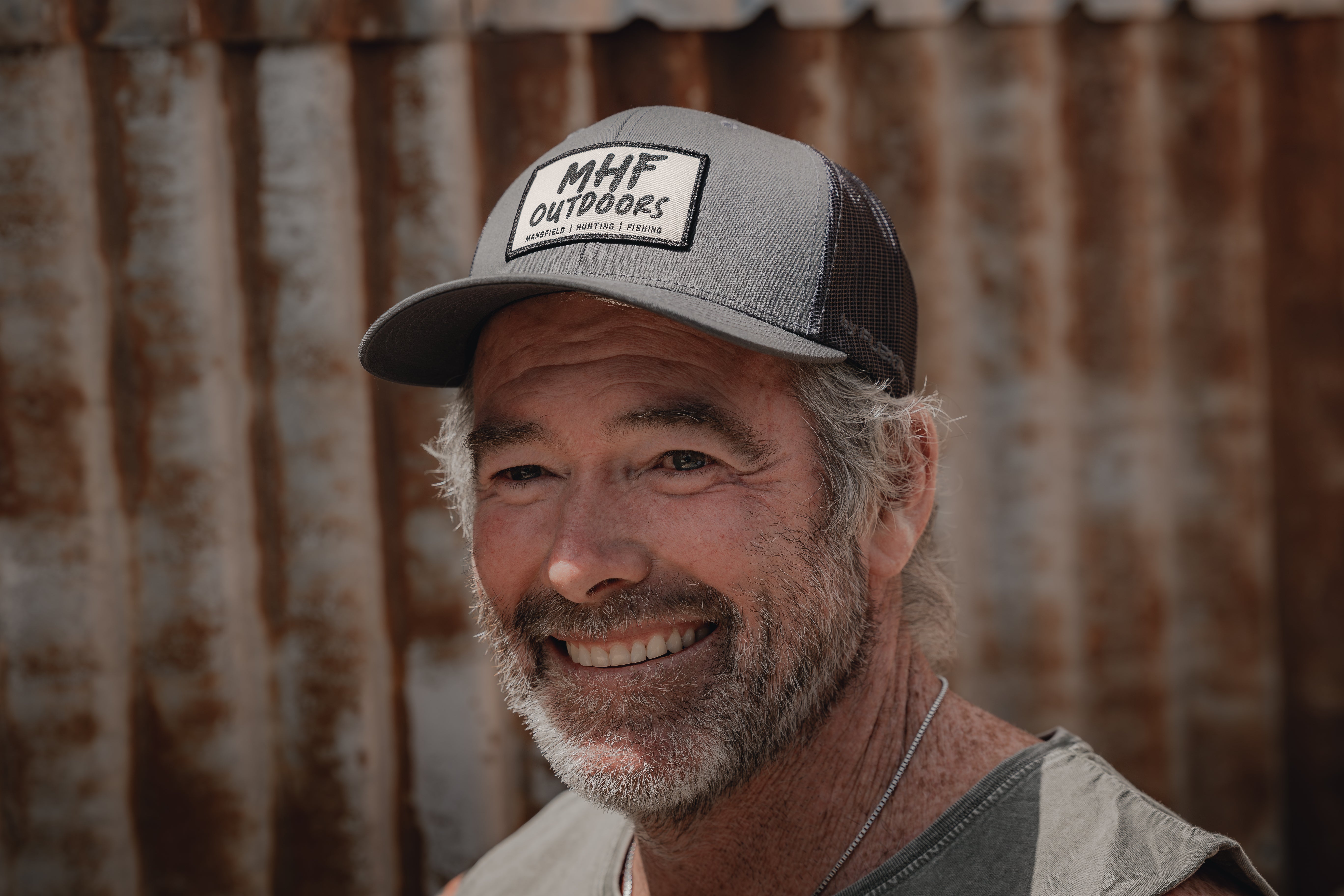 MHF Outdoors Grey Patch Trucker Cap -  - Mansfield Hunting & Fishing - Products to prepare for Corona Virus